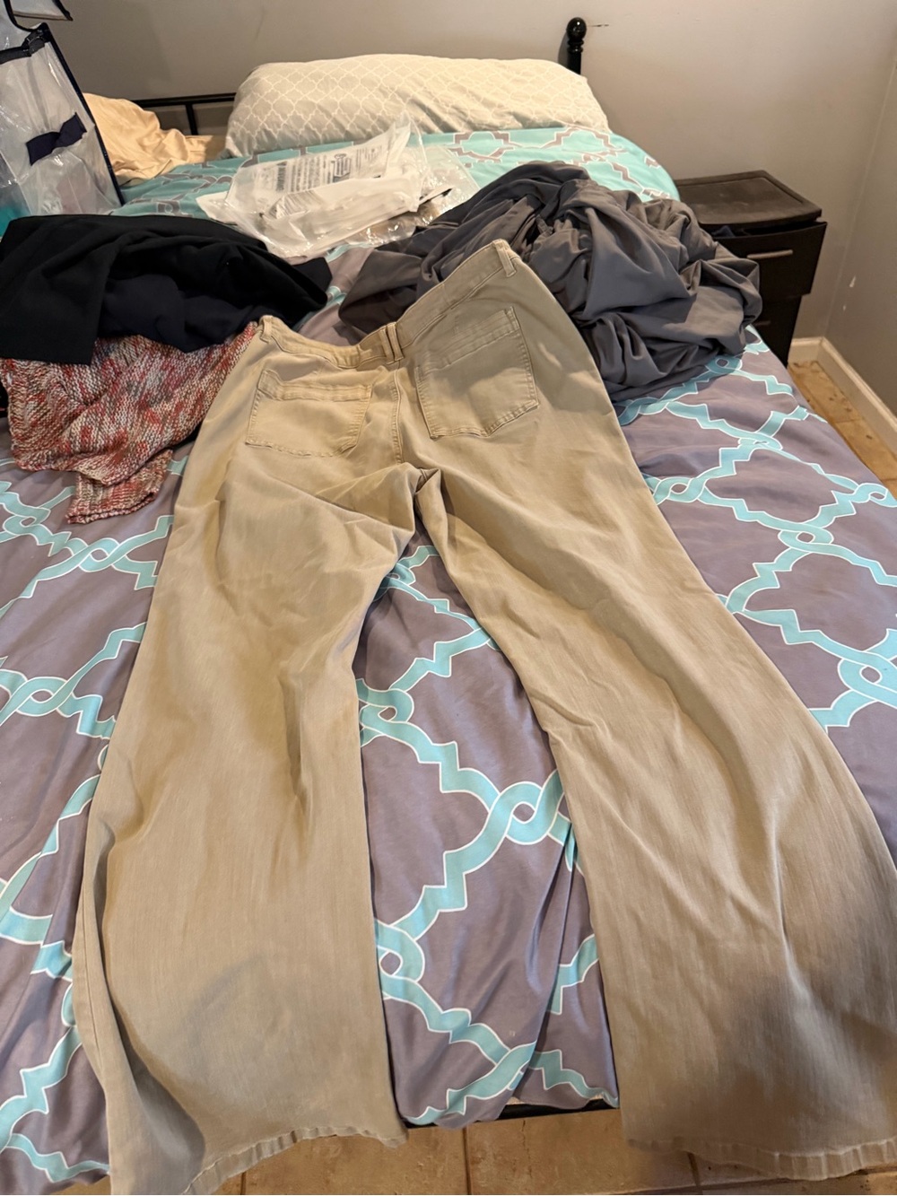 pistola Beige Wide-Leg Pants